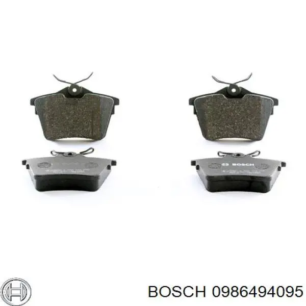 Задние тормозные колодки 0986494095 Bosch