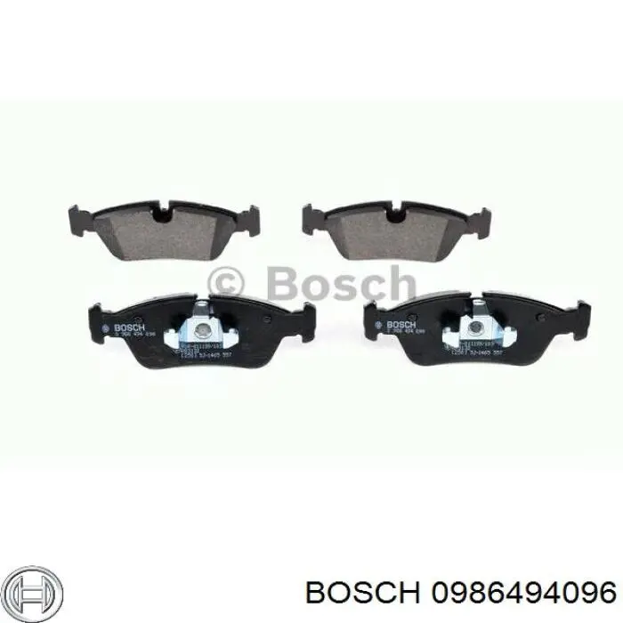 Колодки гальмівні передні, дискові 0986494096 Bosch