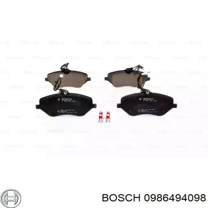 Передние тормозные колодки 0986494098 Bosch