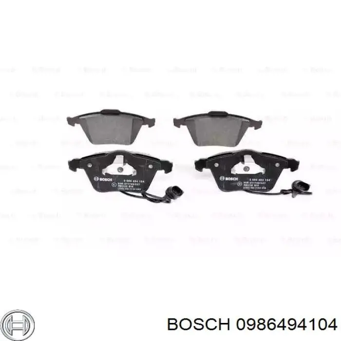 Передние тормозные колодки 0986494104 Bosch