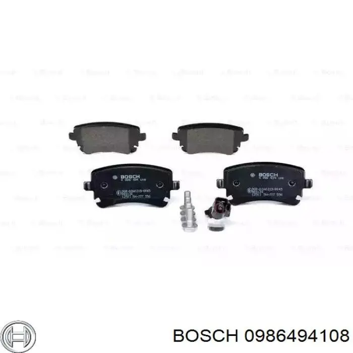 Задние тормозные колодки 0986494108 Bosch