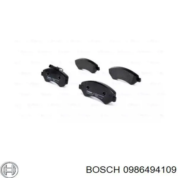 0986494109 Bosch колодки тормозные передние дисковые
