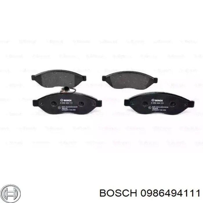 Передние тормозные колодки 0986494111 Bosch