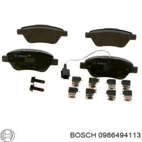 Колодки гальмівні передні, дискові 0986494113 Bosch