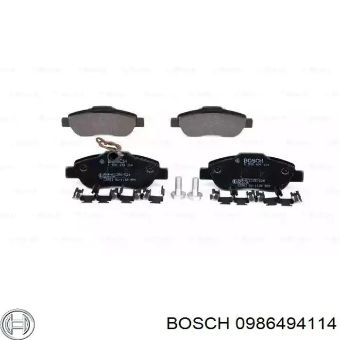 Передние тормозные колодки 0986494114 Bosch