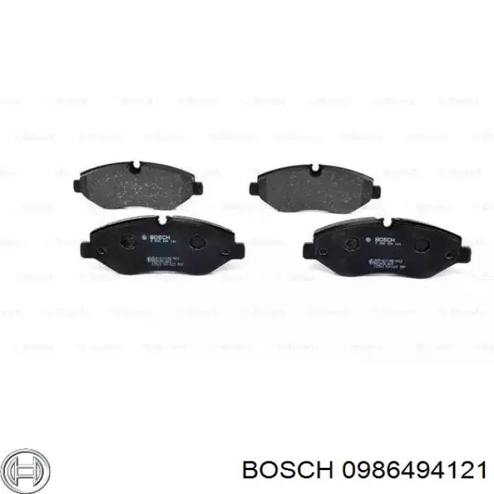 Передние тормозные колодки 0986494121 Bosch