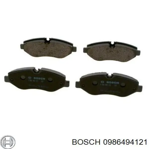 Колодки гальмівні передні, дискові 0986494121 Bosch