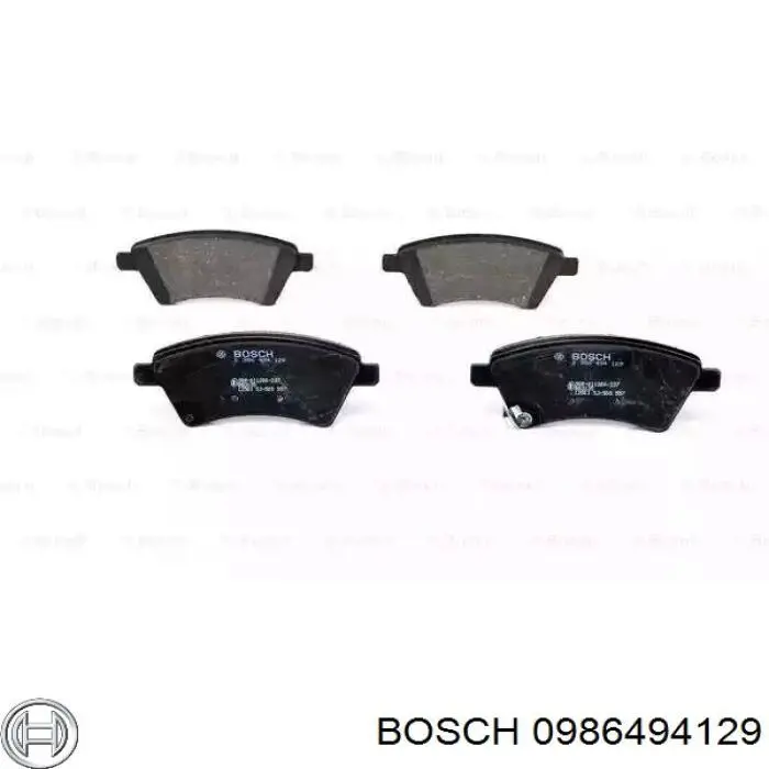 0986494129 Bosch колодки тормозные передние дисковые