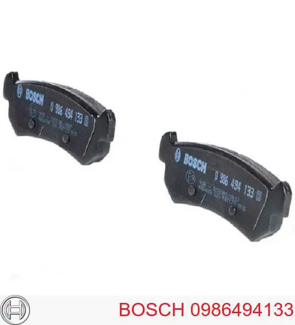 0986494133 Bosch колодки тормозные задние дисковые