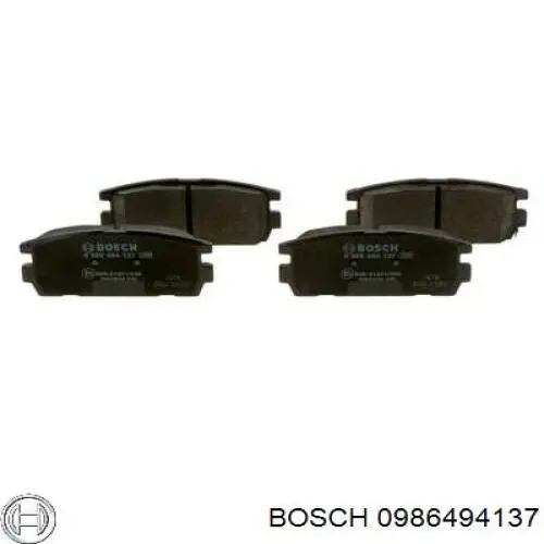 Задние тормозные колодки 0986494137 Bosch