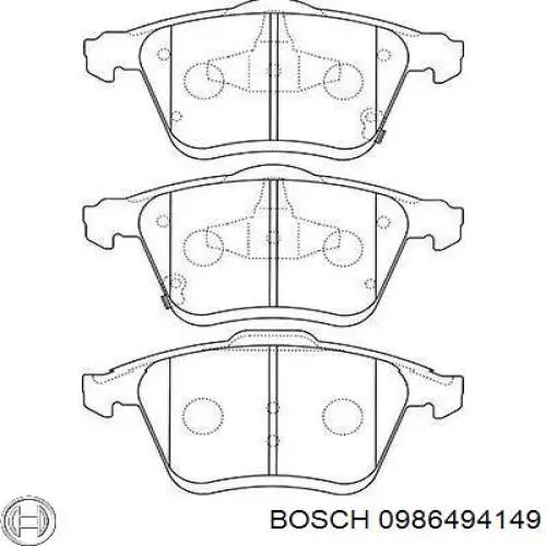 Купить 0986494149 Bosch Колодки тормозные