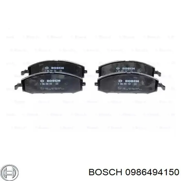0986494150 Bosch колодки тормозные передние дисковые