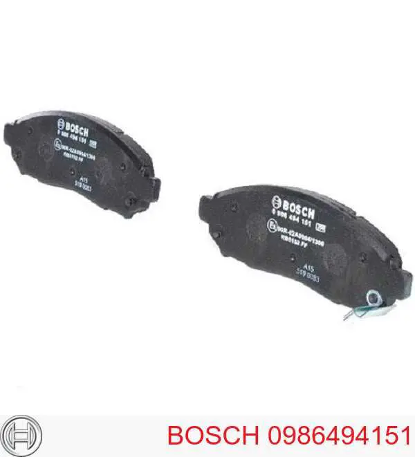 0986494151 Bosch колодки тормозные передние дисковые