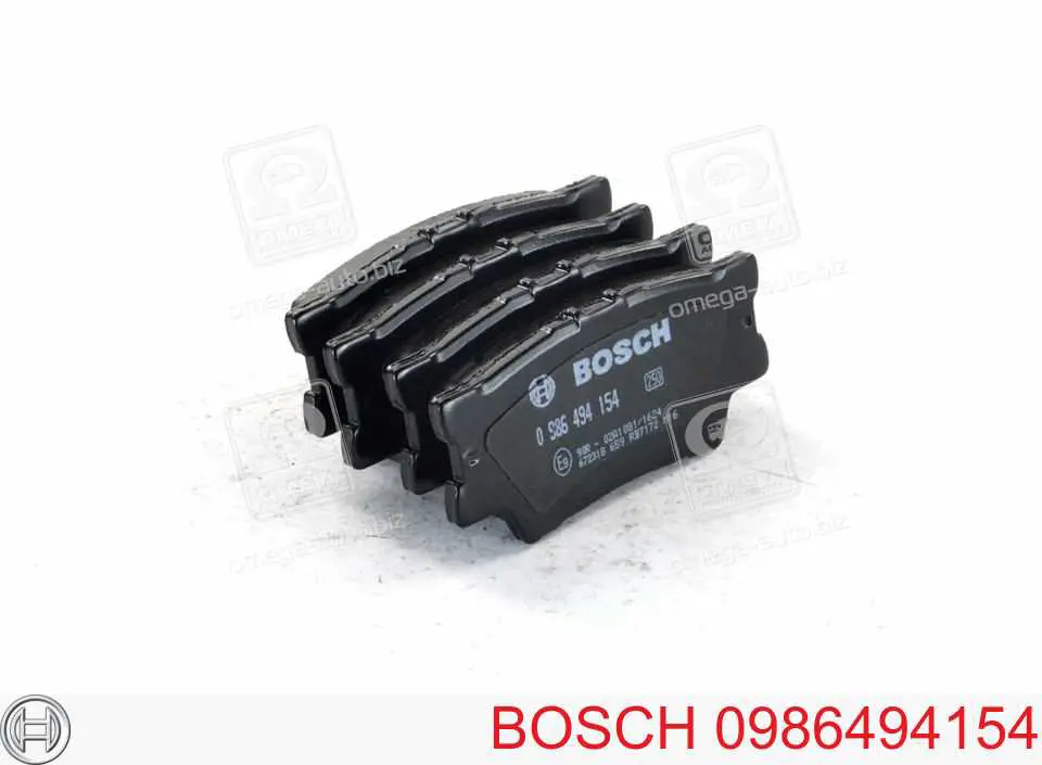 Колодки тормозные задние дисковые Bosch 0986494154