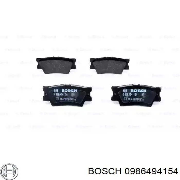 Колодки гальмові задні, дискові 0986494154 Bosch