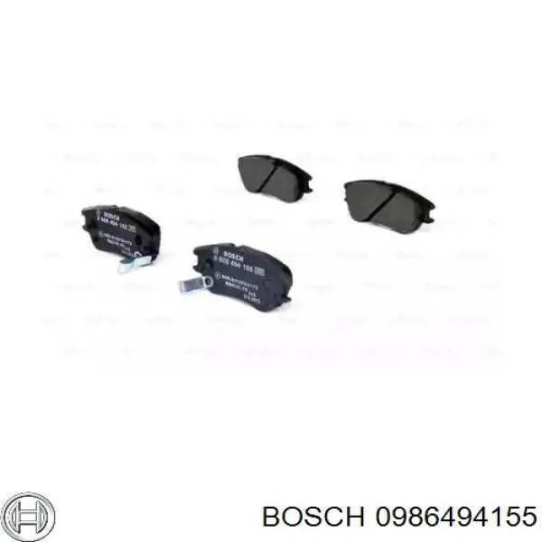 0986494155 Bosch колодки тормозные передние дисковые