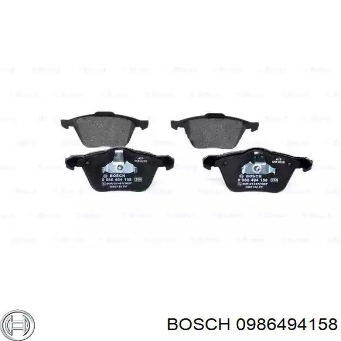Колодки тормозные передние дисковые Bosch 0986494158