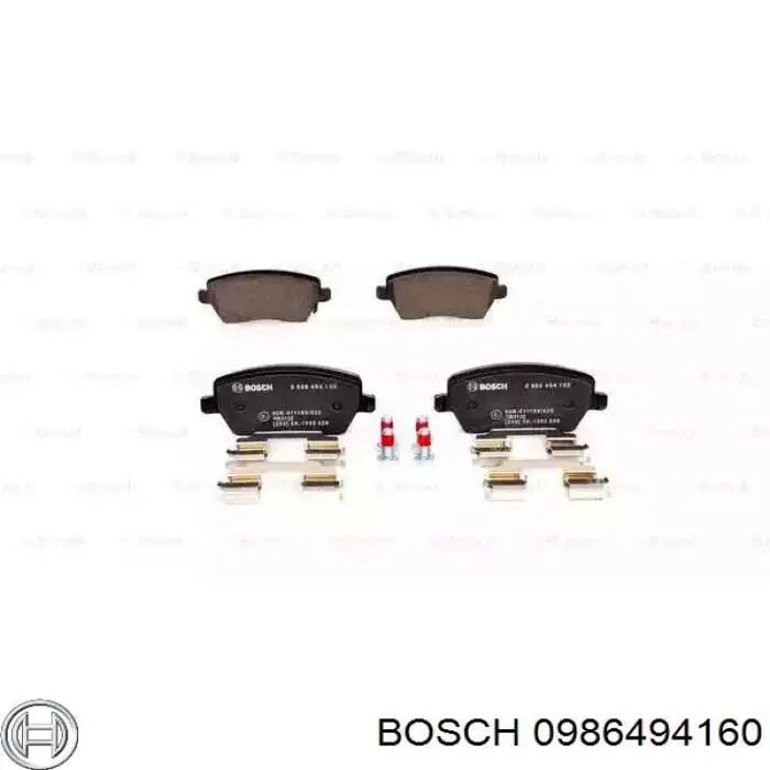 Передние тормозные колодки 0986494160 Bosch