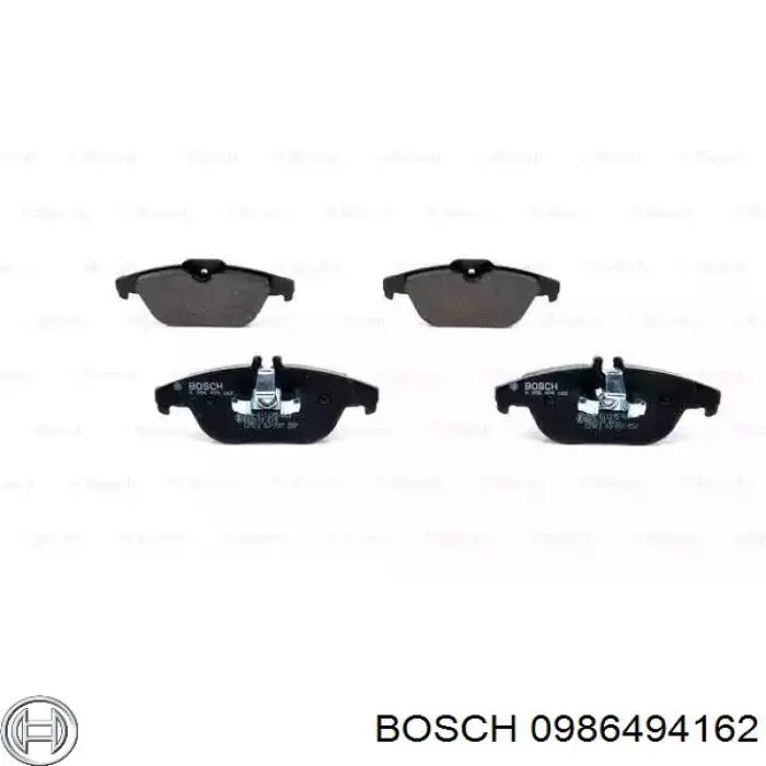 Колодки тормозные задние дисковые Bosch 0986494162