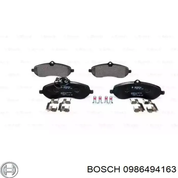 Передние тормозные колодки 0986494163 Bosch