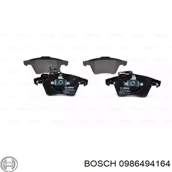 Колодки тормозные передние дисковые Bosch 0986494164