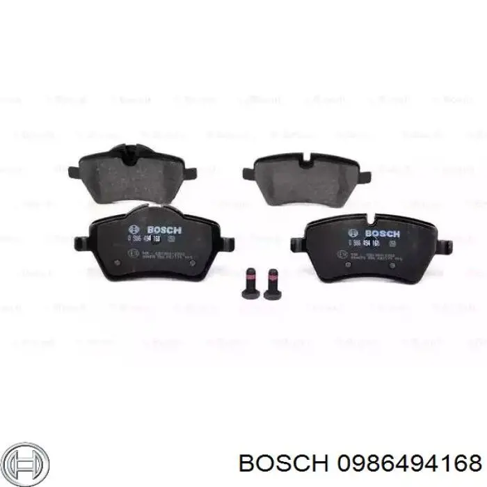 0986494168 Bosch колодки тормозные передние дисковые
