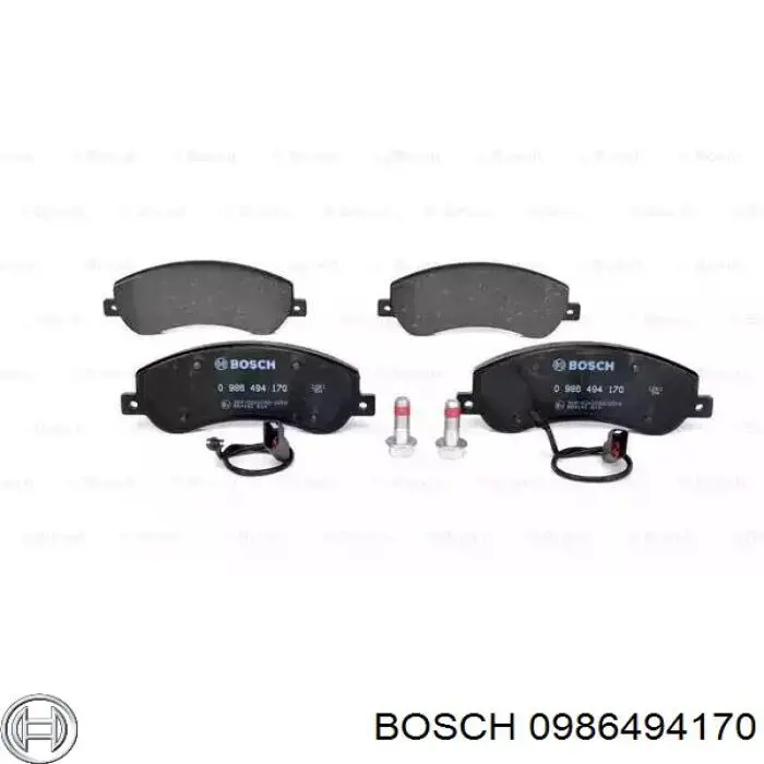 0986494170 Bosch колодки тормозные передние дисковые