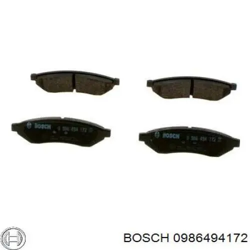 Задние тормозные колодки 0986494172 Bosch