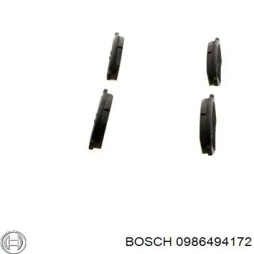 Колодки гальмові задні, дискові 0986494172 Bosch