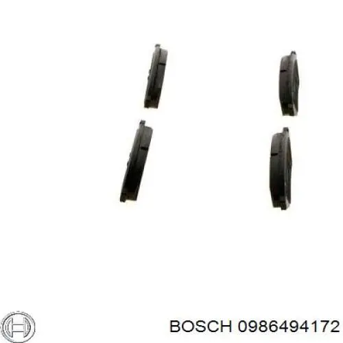 Pastillas de freno traseras 0986494172 Bosch