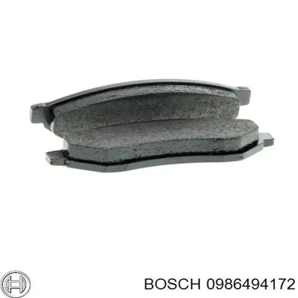 Задние тормозные колодки 0986494172 Bosch
