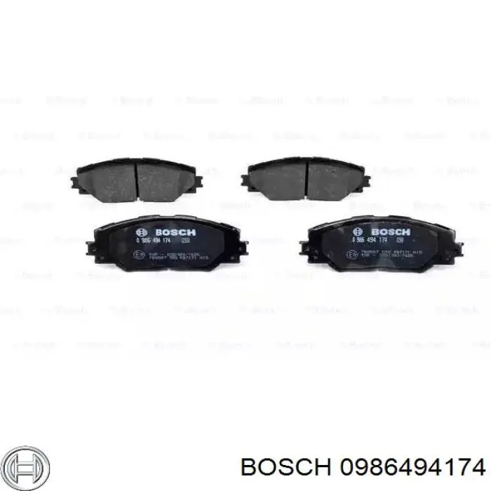 Колодки гальмівні передні, дискові 0986494174 Bosch