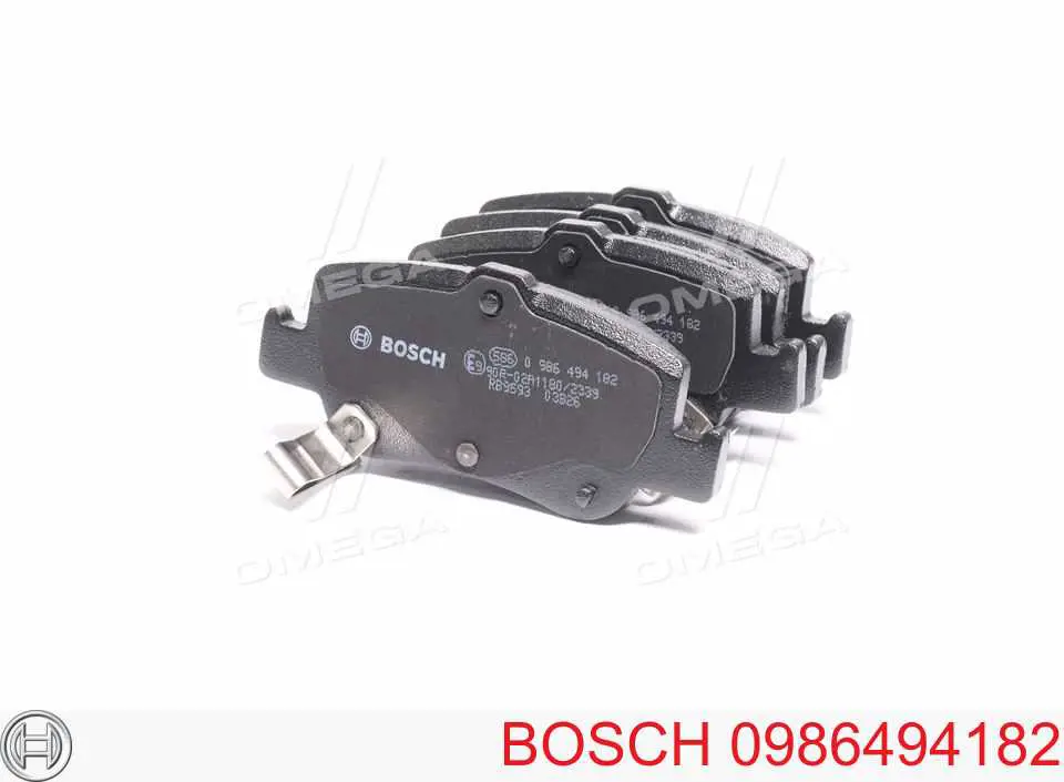 0986494182 Bosch задние тормозные колодки