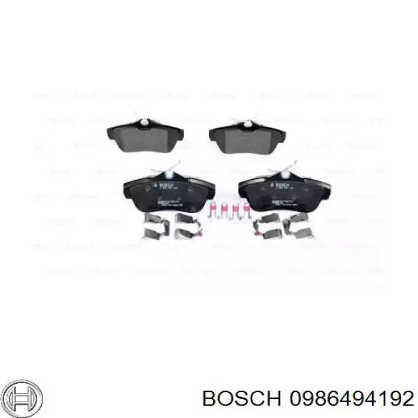 Задние тормозные колодки 0986494192 Bosch