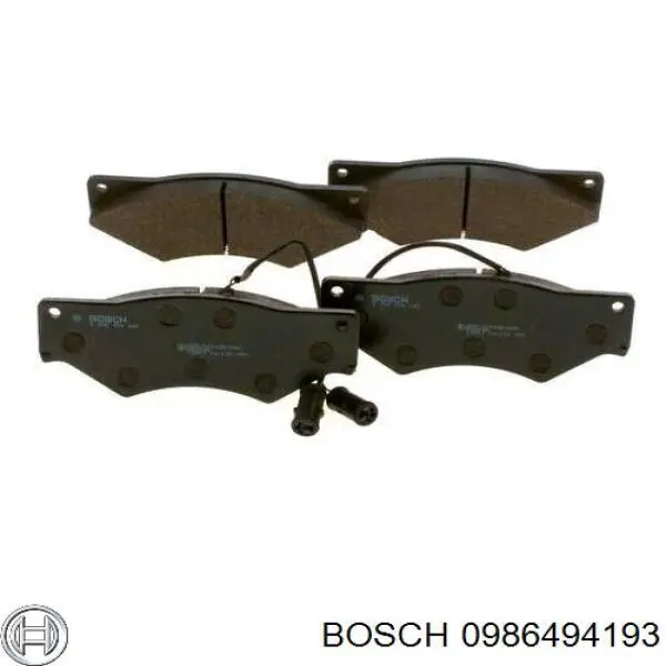 Передние тормозные колодки 0986494193 Bosch