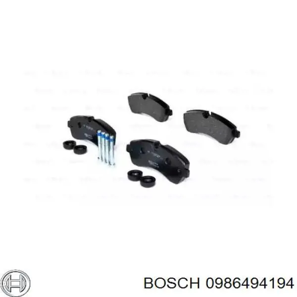 Колодки гальмівні передні, дискові 0986494194 Bosch