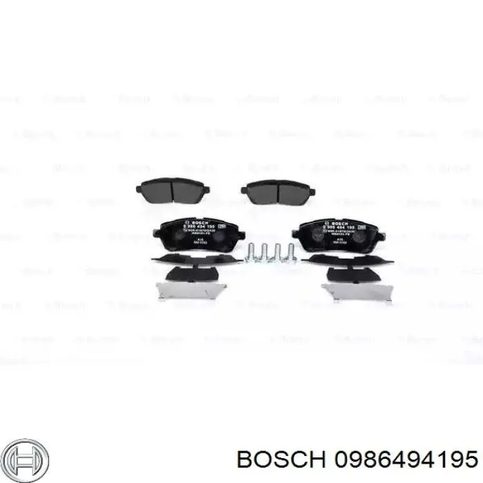 Передние тормозные колодки 0986494195 Bosch