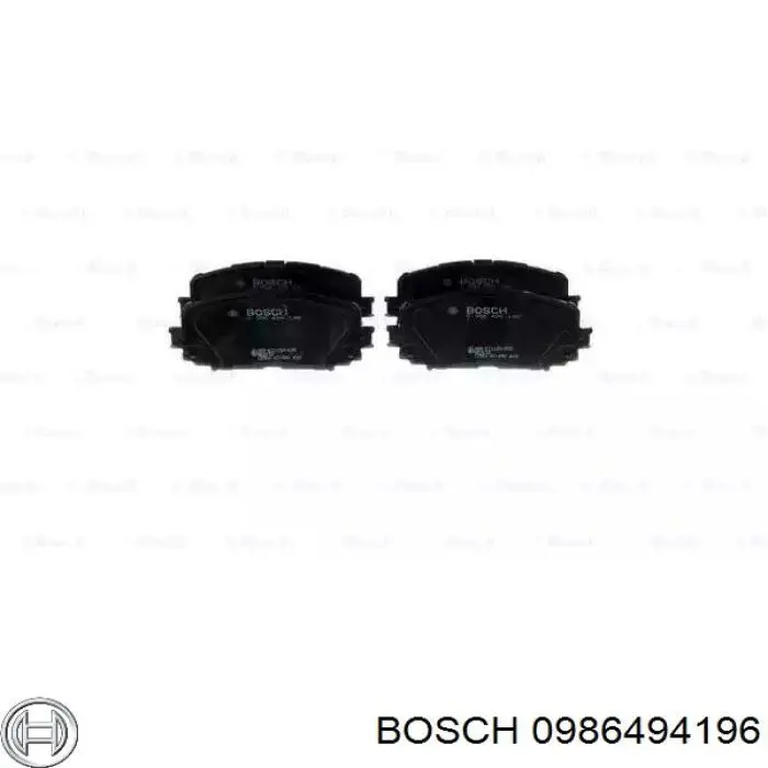 Передние тормозные колодки 0986494196 Bosch