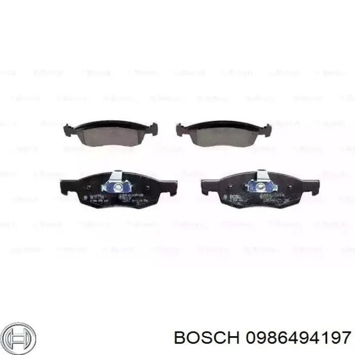 Передние тормозные колодки 0986494197 Bosch