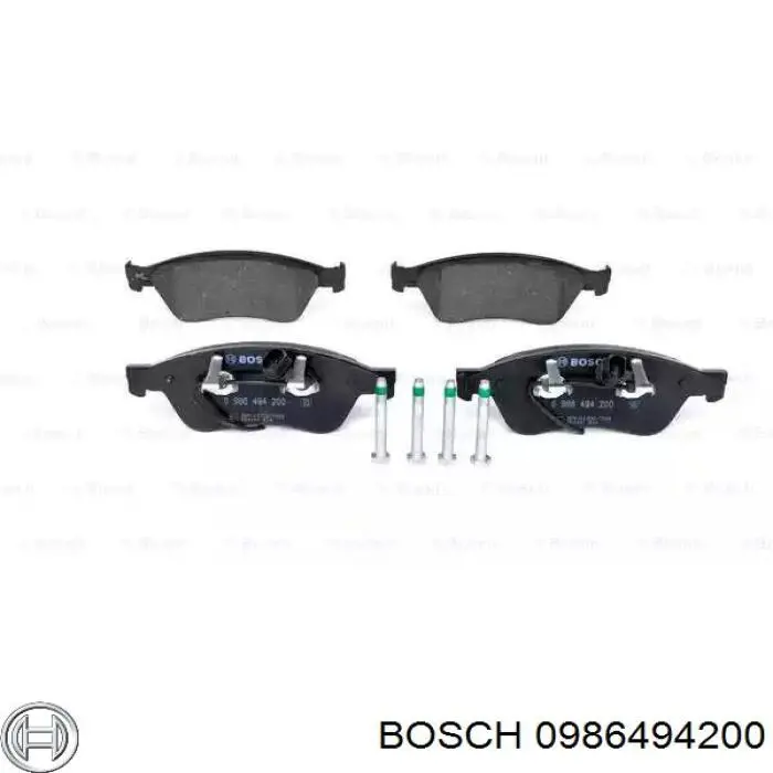 0986494200 Bosch колодки тормозные передние дисковые