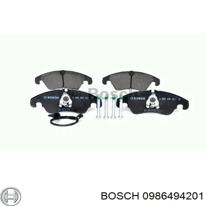 0986494201 Bosch колодки тормозные передние дисковые