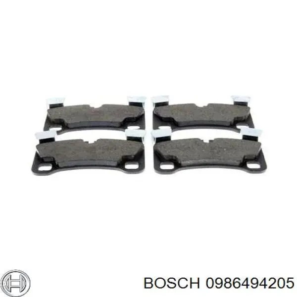 Задние тормозные колодки 0986494205 Bosch