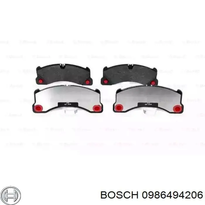 Pastillas de freno delanteras 0986494206 Bosch
