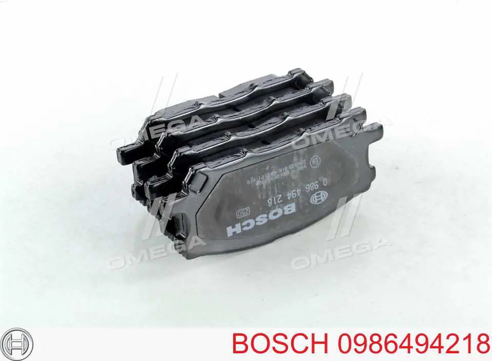 Передние тормозные колодки 0986494218 Bosch