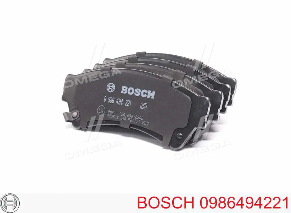 0986494221 Bosch колодки тормозные передние дисковые
