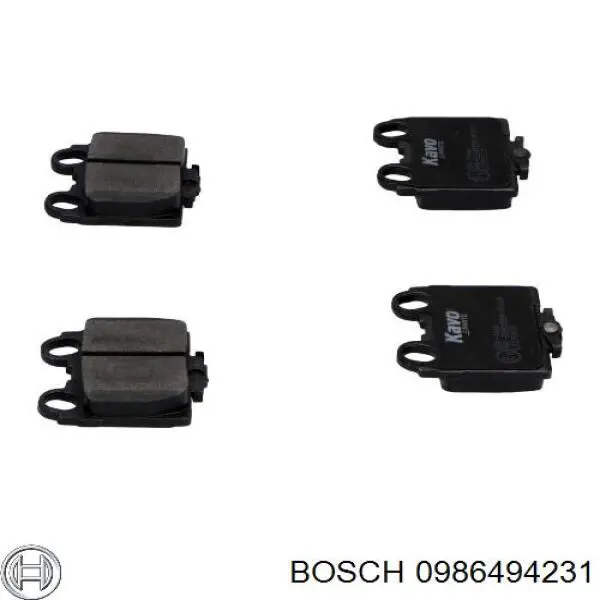 Задние тормозные колодки 0986494231 Bosch