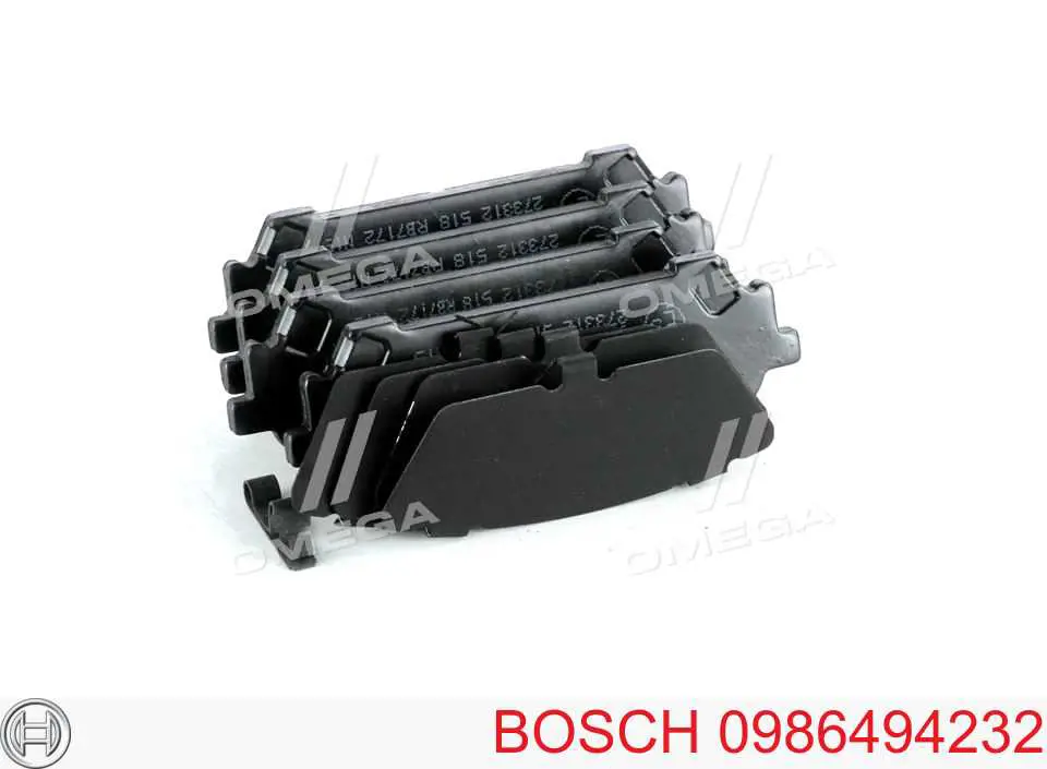 Задние тормозные колодки 0986494232 Bosch