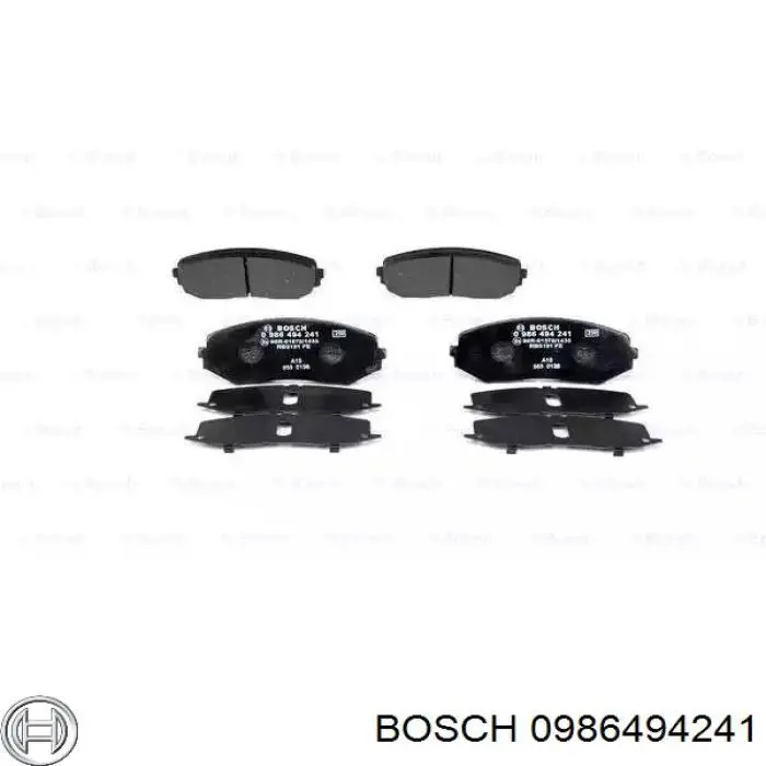 0 986 494 241 Bosch колодки тормозные передние дисковые