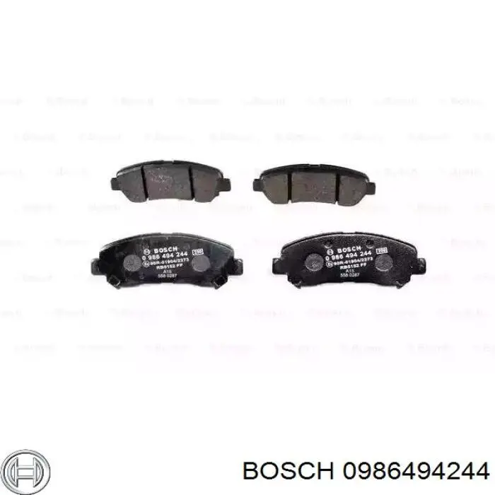 Передние тормозные колодки 0986494244 Bosch