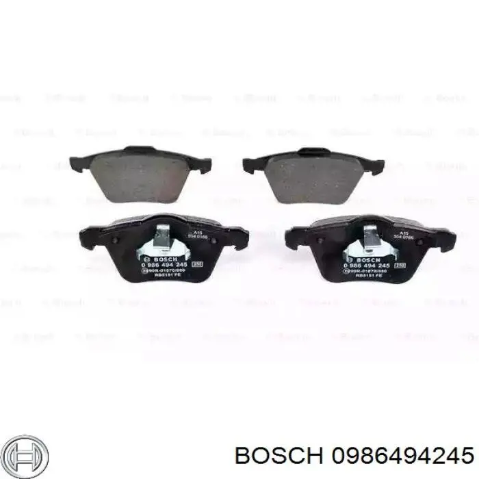 Колодки тормозные передние дисковые Bosch 0986494245